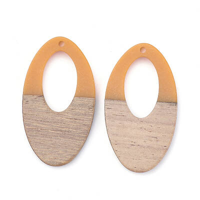 Resin & Walnut Wood Pendants