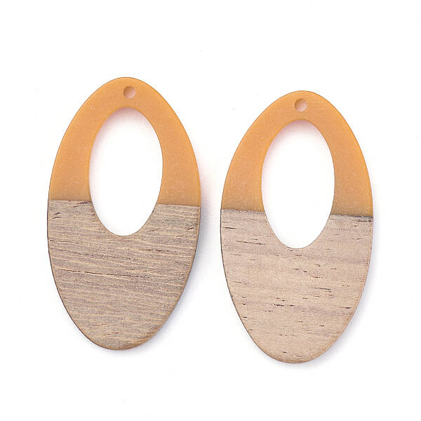 Resin & Walnut Wood Pendants