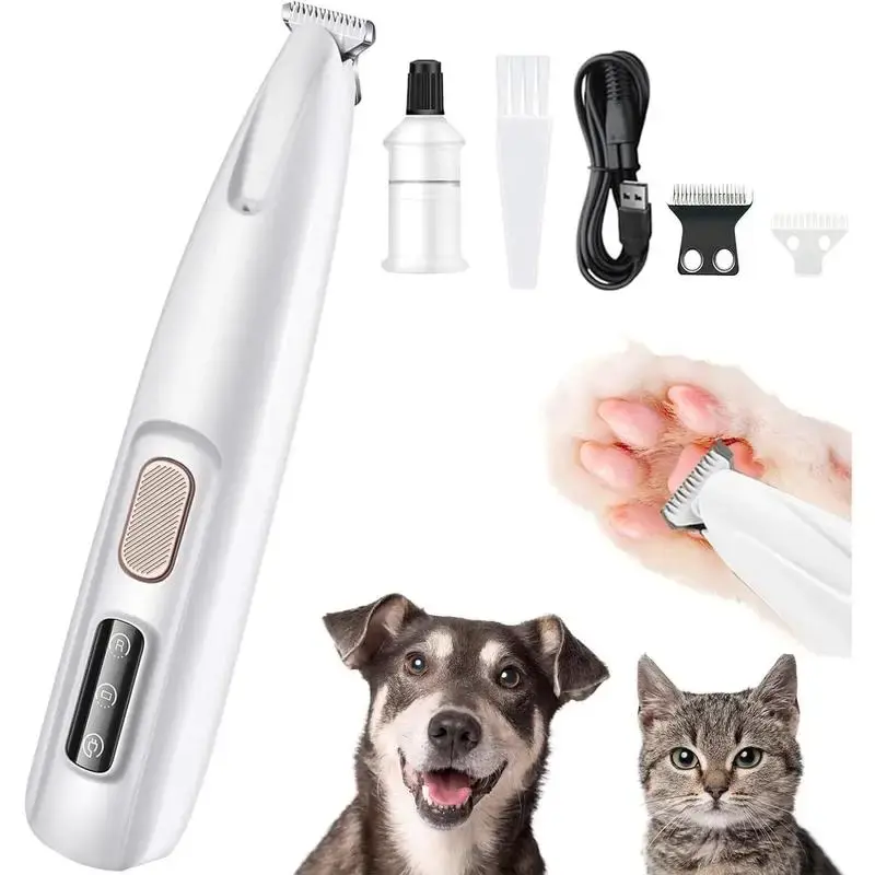 2025 Pet Paw Trimmer set, Multifunctional Pet Hair, Waterproof Rechargeable Pet Shaver with LED Light, cleaning tools for cat...