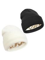 Solid Color Beanie Hat for Men & Women, Mens Hats, 2 Counts Casual Warmer Knit Hat for Fall & Winter, Fashion Accessories for...