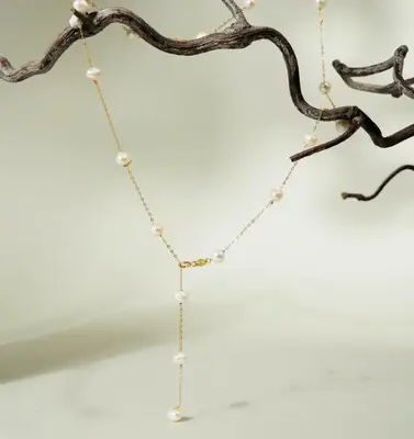 T60 5-6mm Pearl Necklace fresh water pearls (2 pieces)