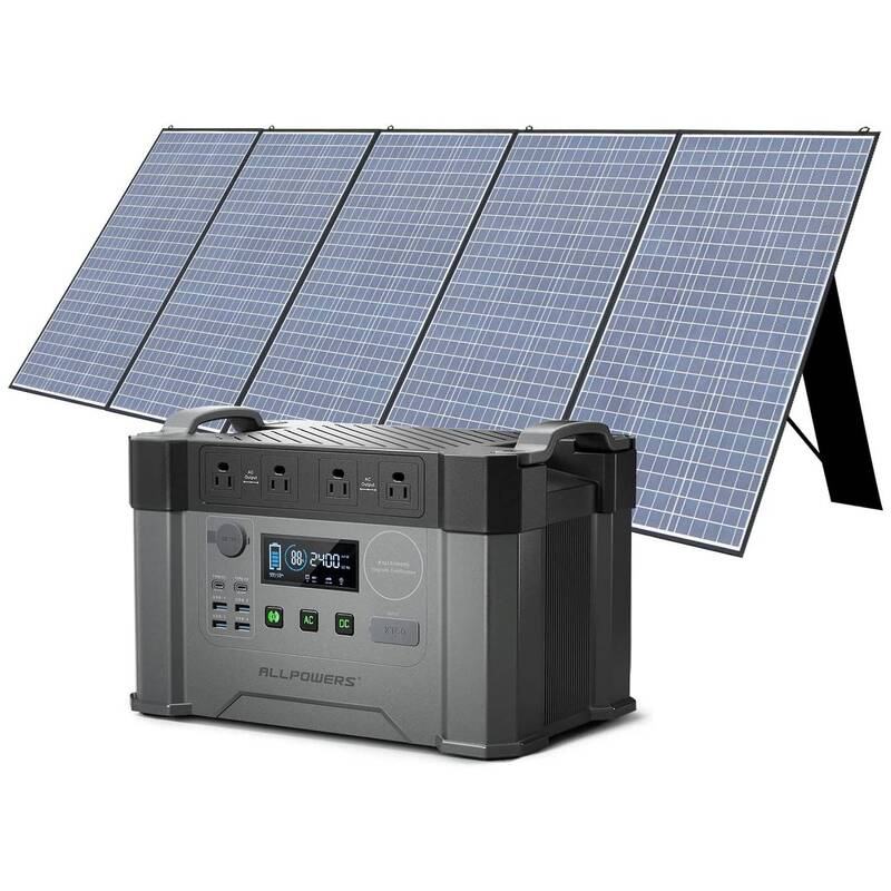 Solar Generator Kit 2000W Portable Power Station 400W Solar Panel
