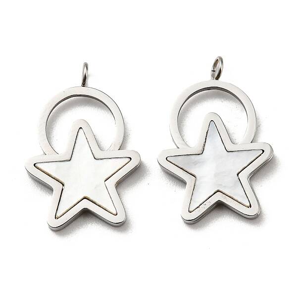 304 Stainless Steel Shell Pendants