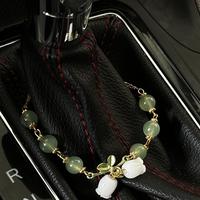 Lily Floral Design Beaded Car Handbrake Ornament, Car Gear Lever Decorative Bracelet, Gift For Girlfriend, Mother & Female Fr...