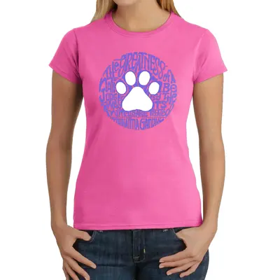 Gandhi's Quote on Animal Treatment - Women's Word Art T-Shirt - Navy - Medium