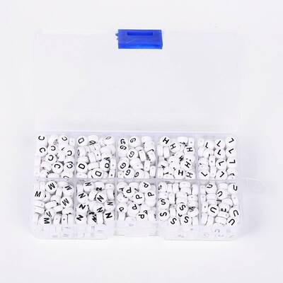 1 Box Letter Acrylic Beads
