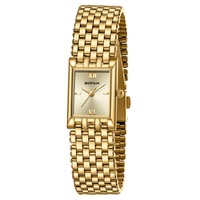 BOFAN Gold Watch for Women Vintage Ladies Square Quartz Wristwatch All Stainless Steel Womens Dainty Tiny Old Money Goldwatch...