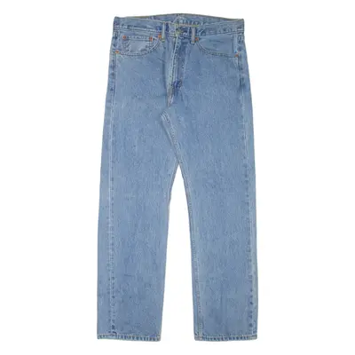 LEVI'S 505 Jeans Mens Blue Regular Straight W34 L32
