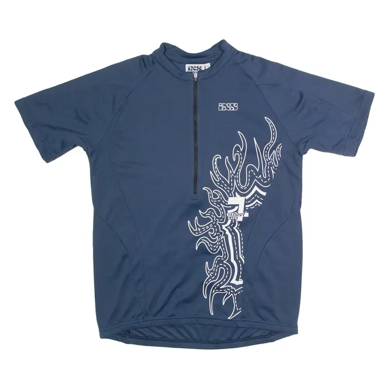IXS Cycling Mens Jersey Blue 1/2 Zip M