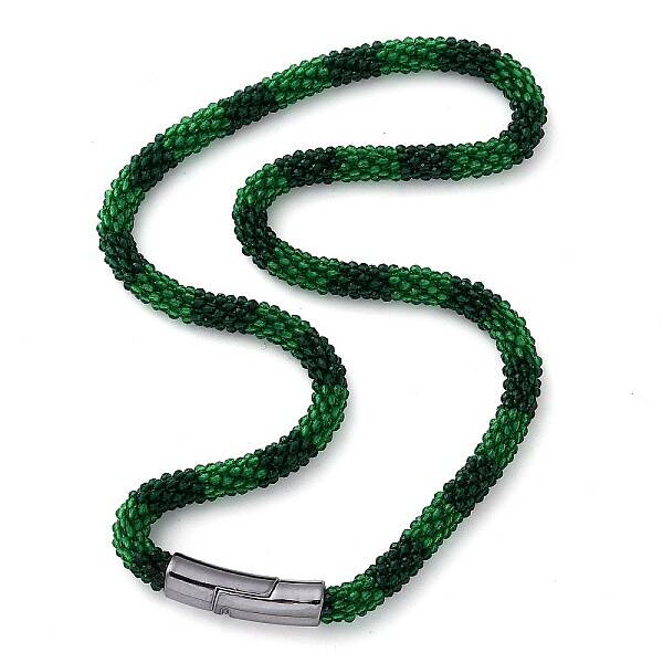 Glass Crochet Beaded Necklace