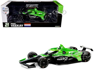 Dallara IndyCar #21 Rinus VeeKay Risk On International Ed Carpenter Racing NTT IndyCar Series (2024) 1/18 Diecast Model Car b...