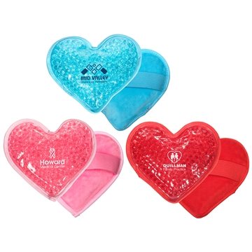 100 Custom Plush Heart Hot Cold Pack - Microwaveable & Pearl Bead ...
