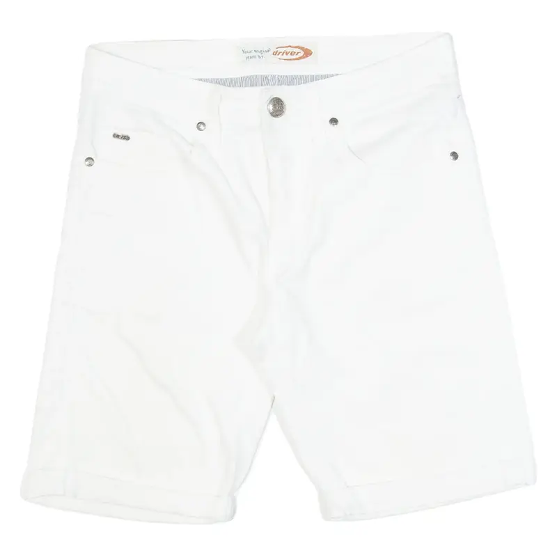 DRIVER Mens Chino Shorts White M W31