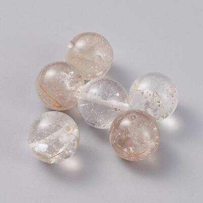 Natural Rutilated Quartz Beads