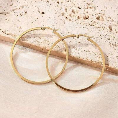 201 Stainless Steel Hoop Earrings