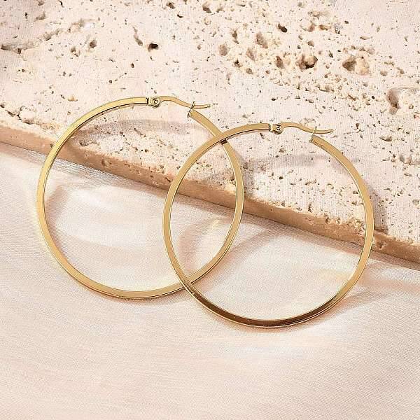 201 Stainless Steel Hoop Earrings