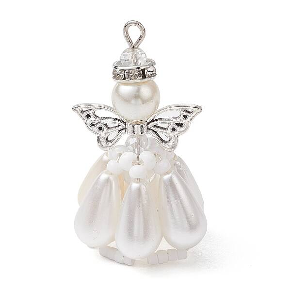 Pearlized Glass Pearl Beads  Pendants