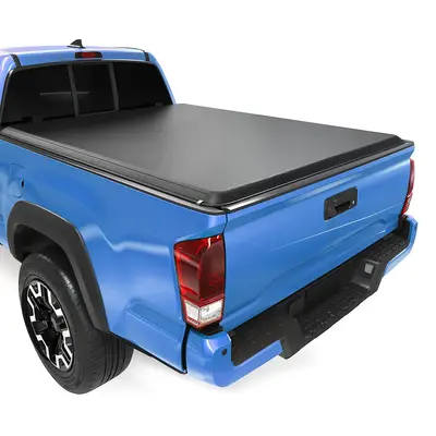YITAMOTOR® 2005-2015 Toyota Tacoma Soft Roll Up Truck Bed Tonneau Cover, Fleetside 5 ft Bed with Deck Rail System
