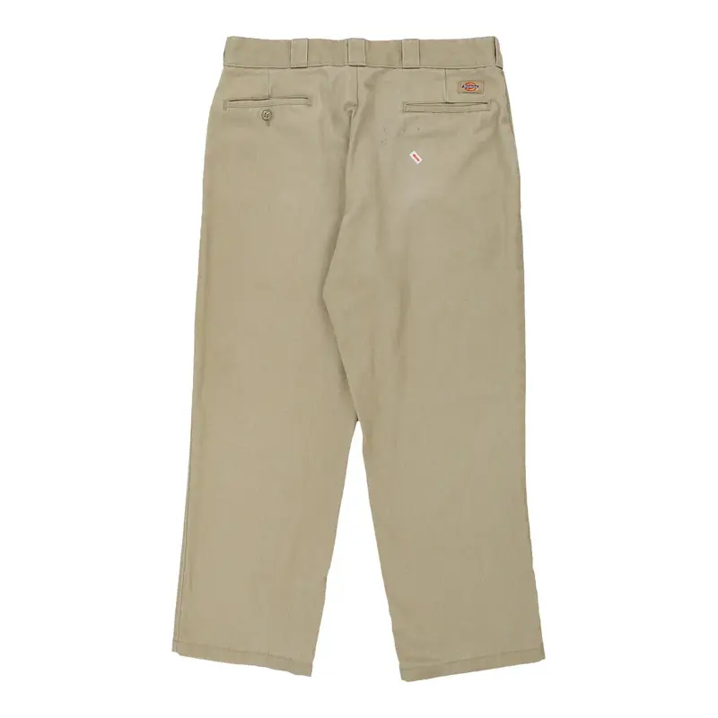 Dickies Trousers - 34W 28L Beige Cotton