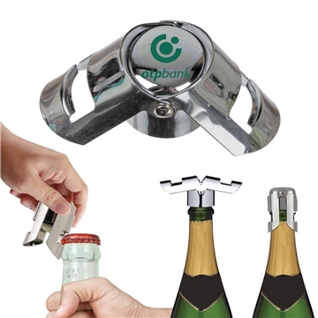 72 Promotional Champagne Bottle Stopper - Bottle Opener