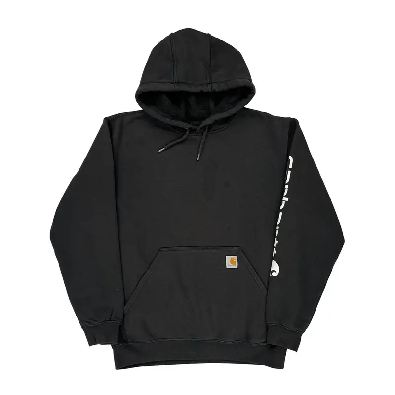 Carhartt Hoodie - Medium Black Cotton Blend