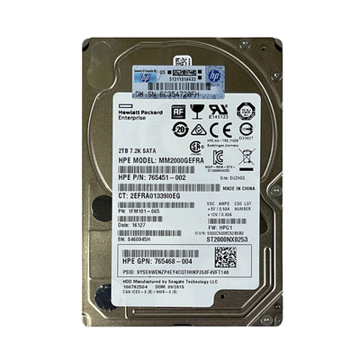 765451-002 HP 2TB 6Gb/s SATA 7200 2.5-Inch Hard Drive