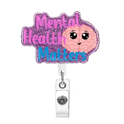 Cartoon Design Badge Holder, 1 Count Retractable Badge Reel with Clip, ID Badge Buckle for School Office Hospital