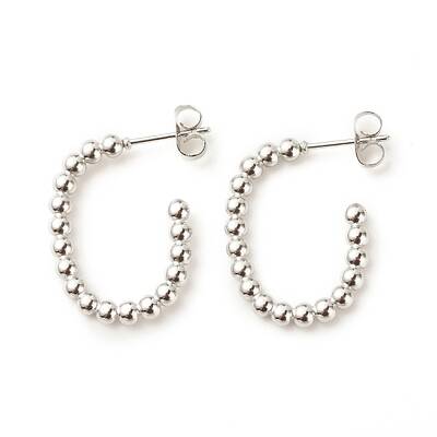 Non-Tarnish 304 Stainless Steel Oval Stud Earrings