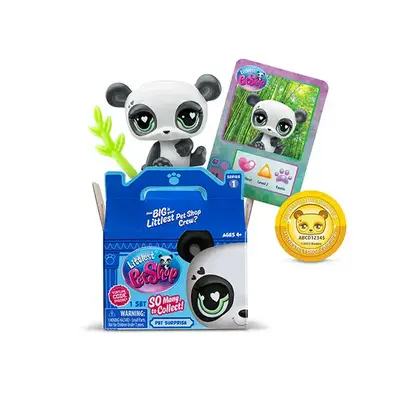 Littlest Pet Shop - Pet Surprise, Gen 7, bobble head collectibles - 1 Pet and accessory, 1 Collector Card, and 1 Virtual Code...
