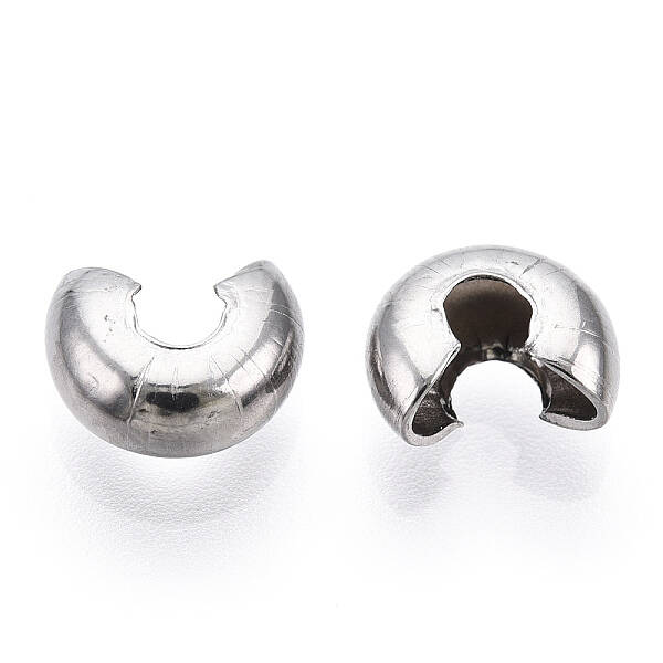 Non-Tarnish 304 Stainless Steel Crimp Beads Covers