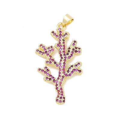 Brass Micro Pave Cubic Zirconia Pendants