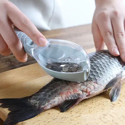 Fish Skin Brush Scraping Fish Scale Brush Grater Quick Disassembly Fish Knife Cleaning Peeling Skin Scraper Scraper Fish Scal...