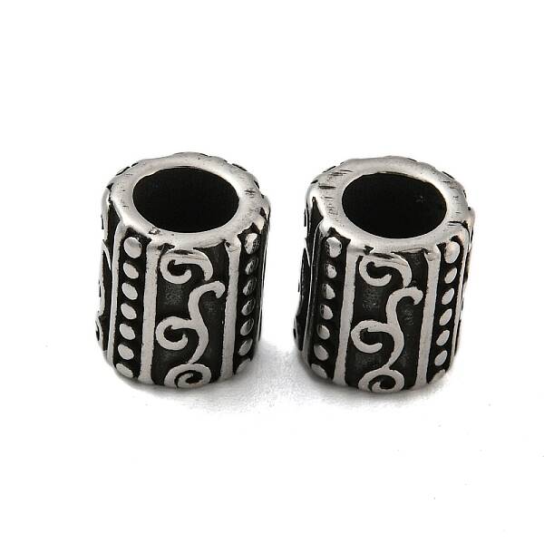 Column 304 Stainless Steel European Beads