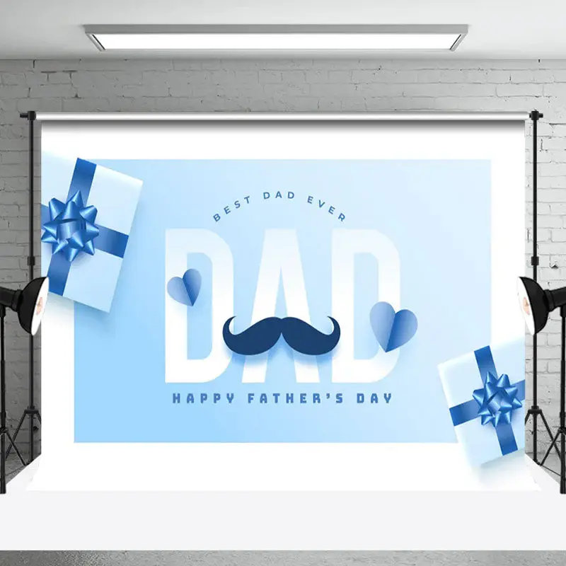 Best Dad Ever Greeting Card Gift Fathers Day Backdrop - Aperturee