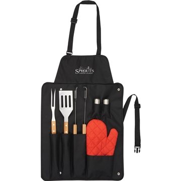 20 Promotional BBQ Now Apron and 7 piece BBQ Set - Adjustable & ...
