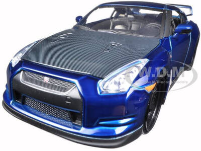Brian's 2009 Nissan GTR R35 Blue Fast & Furious 7 Movie 1/24 Diecast Model Car by Jada