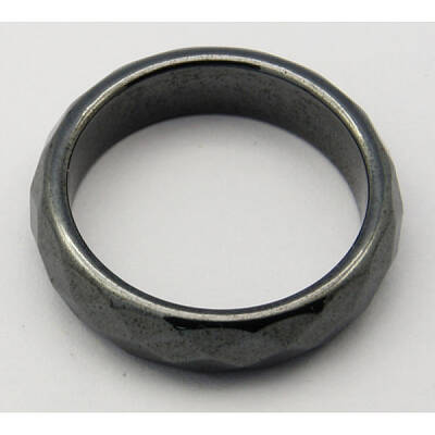 Non-Magnetic Synthetic Hematite Wide Band Rings