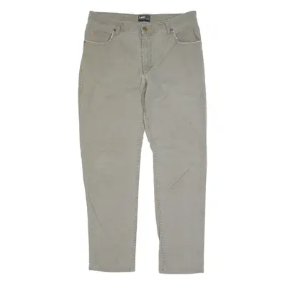 LEE Mens Trousers Grey Regular Tapered W34 L29