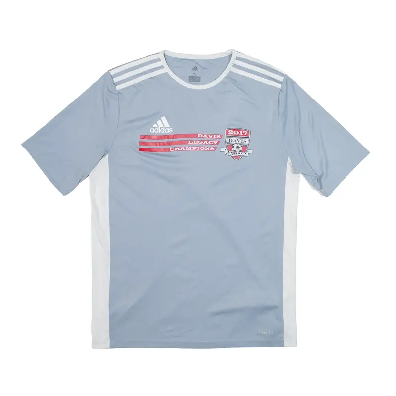 ADIDAS Davis Legacy Champions Jersey Blue USA Short Sleeve Boys 15-16 Years