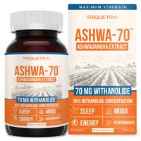 Triquetra Health Ashwa-70 Ashwagandha Extract - Organic Supplement for Health & Fitness Herbal Energy Capsules with 70mg of W...
