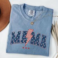 Comfort Colors American Mama T-Shirt, Retro Mama USA Tee, 4th of July Shirt, Memorial Day Shirt, Trendy Mama T-Shirt, USA Gra...