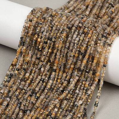 Natural Gold Rutilated Quartz Beads Strands