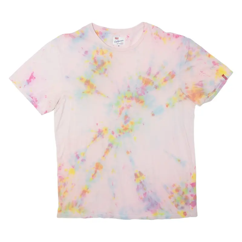 LEVI'S Womens Tie Dye T-Shirt Pink M