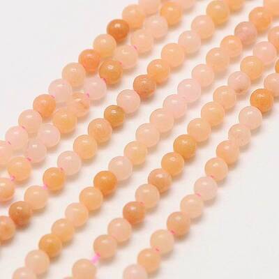 Natural Pink Aventurine Round Beads Strands