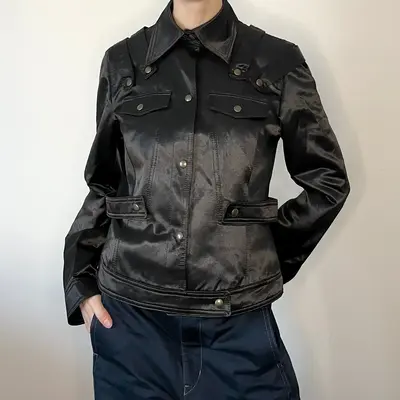 Anyway Jacket - Small Black Cotton Blend