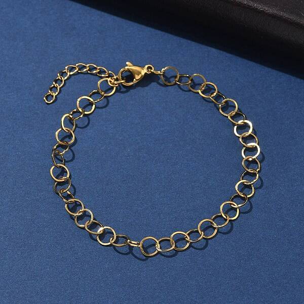 304 Stainless Steel Rolo Chains Bracelets for Women