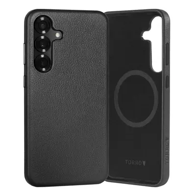 Samsung Galaxy S25 Leather Bumper Case (Qi2/MagSafe Charging Compatible) - Black