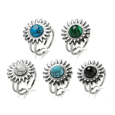 Sun 304 Stainless Steel Open Cuff Rings