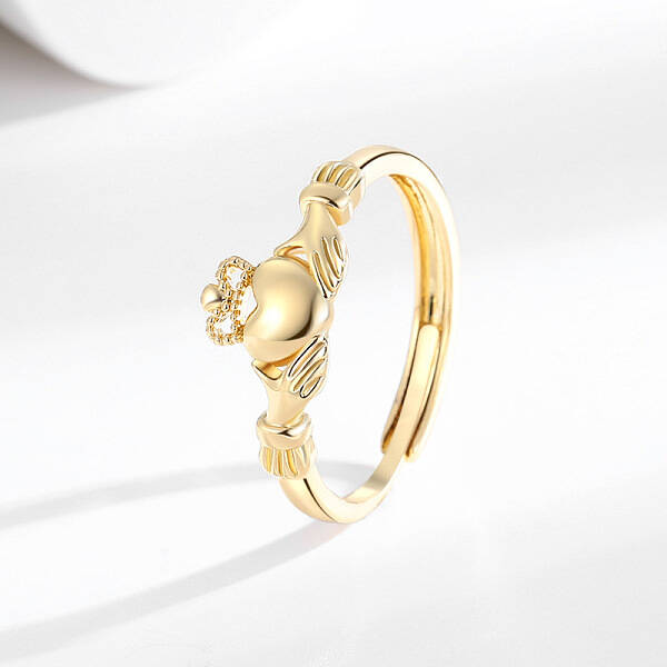 Brass Adjustable Finger Rings for Women