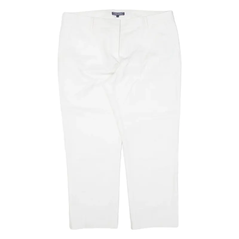 TOMMY HILFIGER Womens Trousers White Regular Straight W36 L24